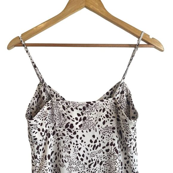 Wilfred Aritzia Bloom Spaghetti Strap Mini Slip Dress Birch Bitter Chocolate - Picture 4 of 11